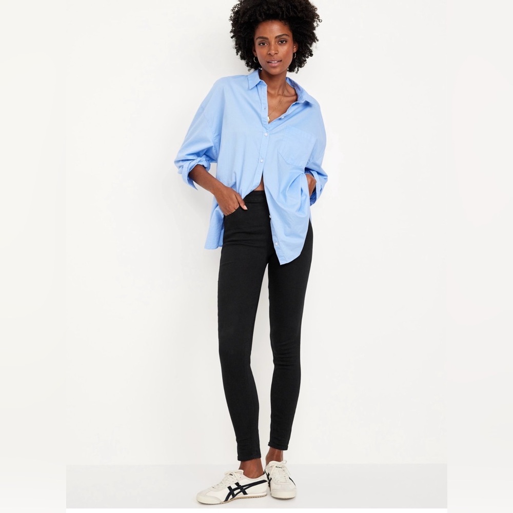 Old Navy Wow High Waisted Black Super-Skinny Jeans